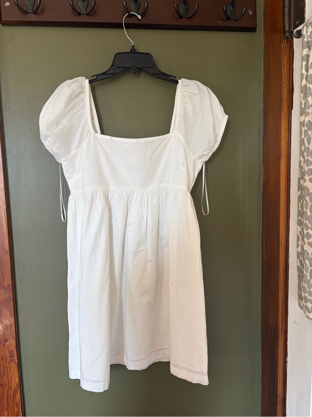 Abound White Square-Neck Puff Sleeve dress